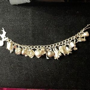 Vintage 925 sterling silver charm bracelet. #Western #Native American #Texas